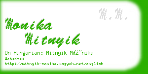 monika mitnyik business card